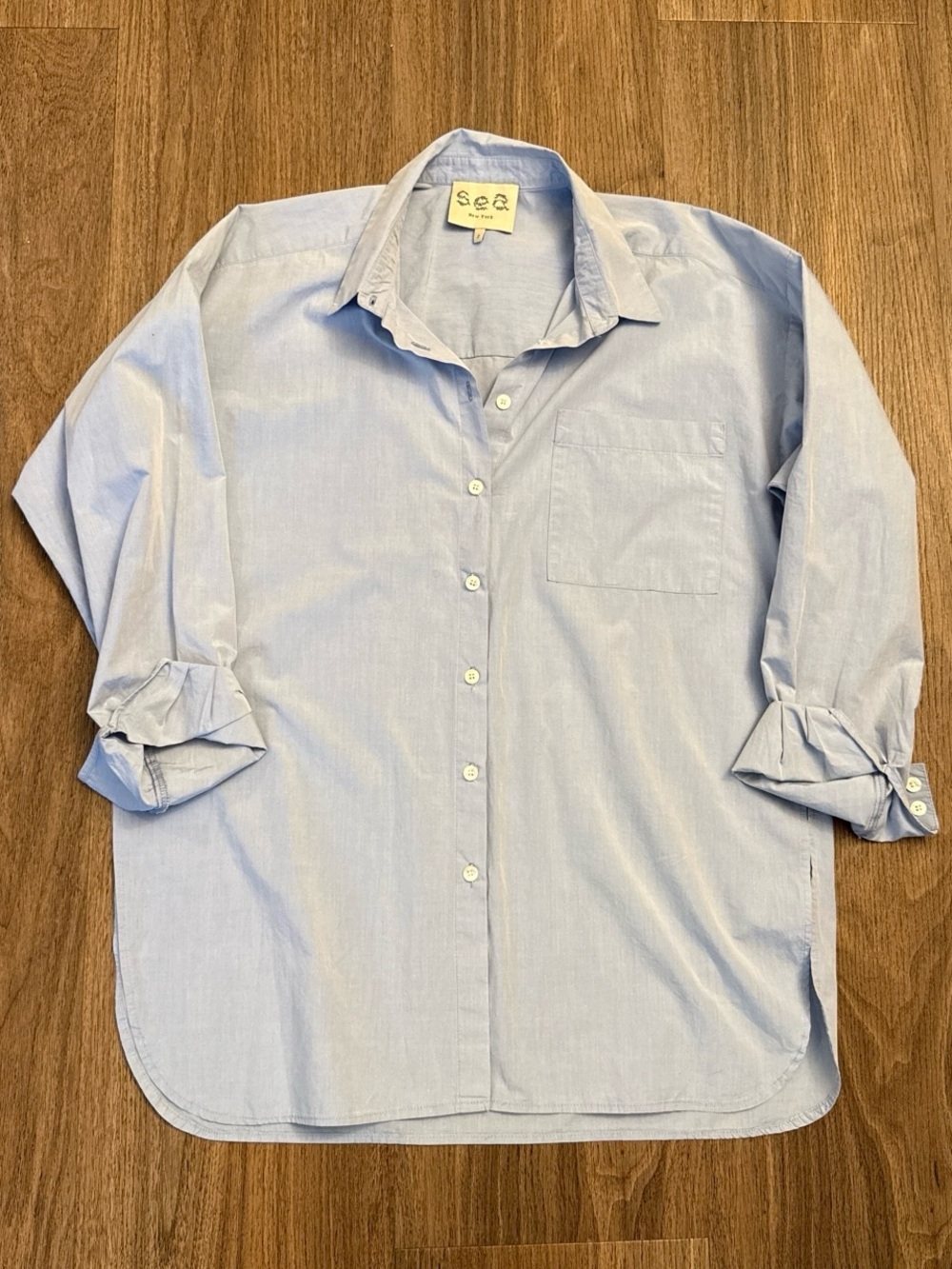 Sea NY Classic Light blue button-up shirt. Manufacturer size 2. 100% cotton